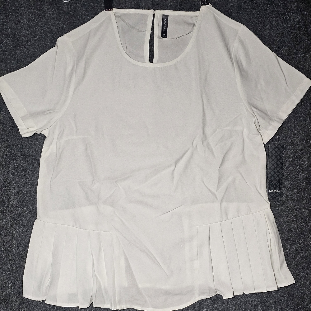 Massini Blouse - Pleated Hem